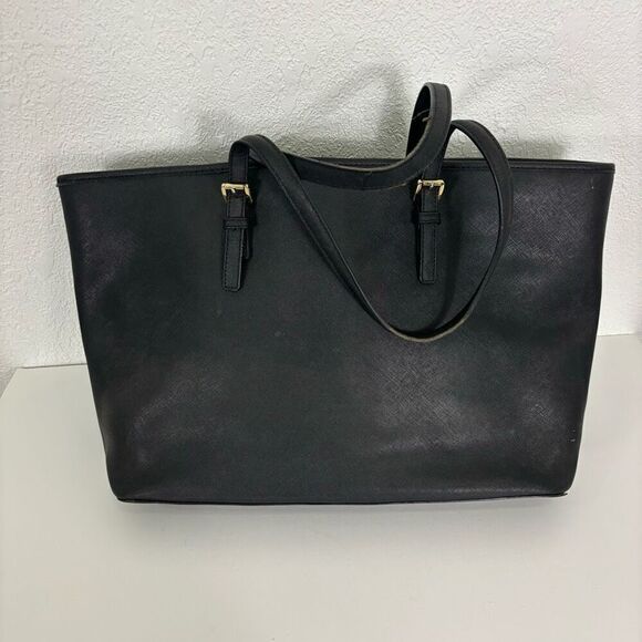 Michael Kors Black Large Leather Tote Bag - Picture 2 of 9